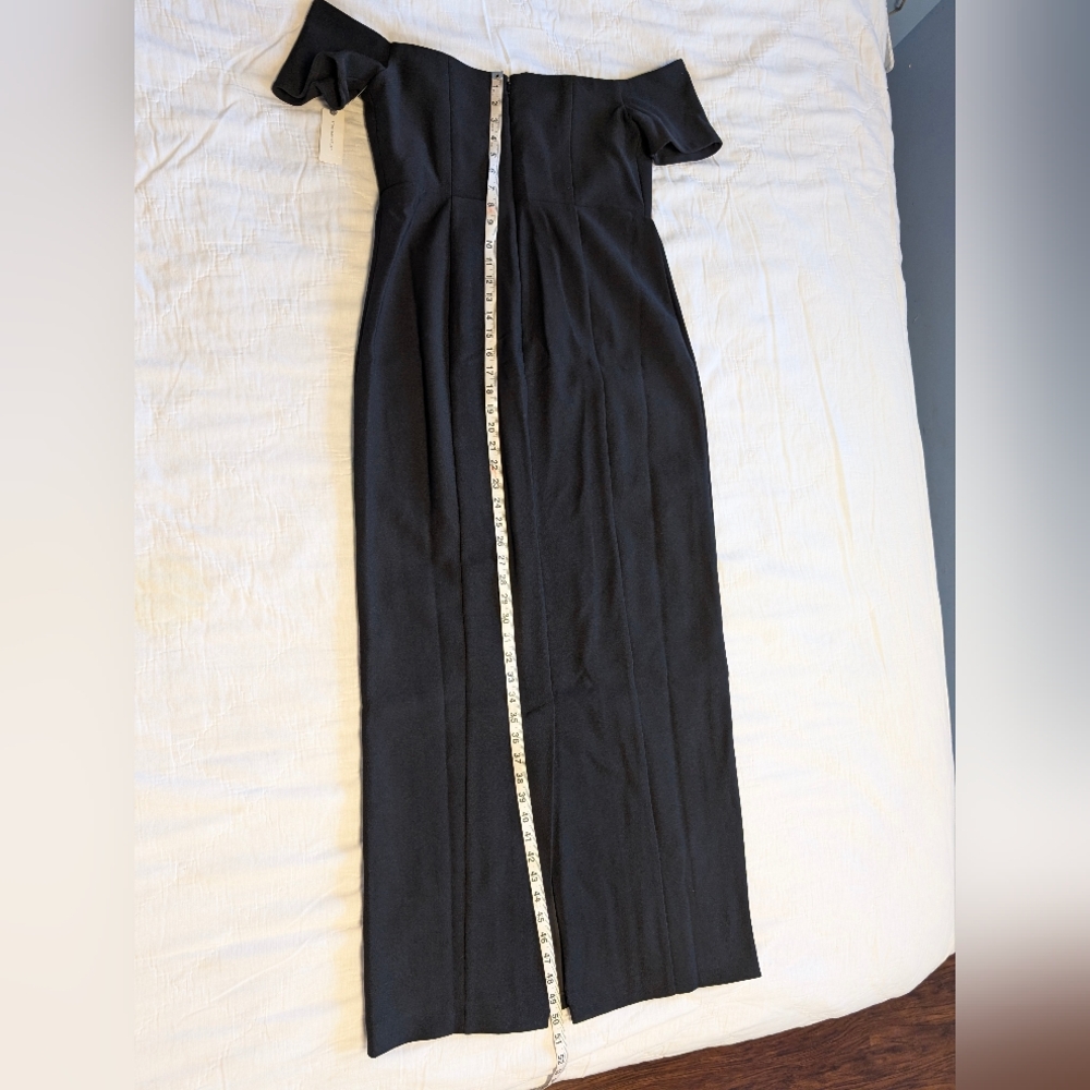 BHLDN Off‑Shoulder Black Formal Dress • Women’s L • Elegant Evening Gown - Picture 7 of 14